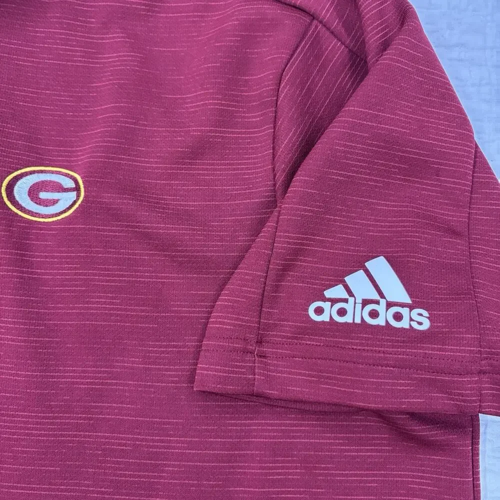 Adidas Georgia Bulldogs Performance Polo Shirt Men XL Red Logo Football Golf